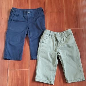 Baby GAP Pants Olive/Navy Blue Size 6-12 Months